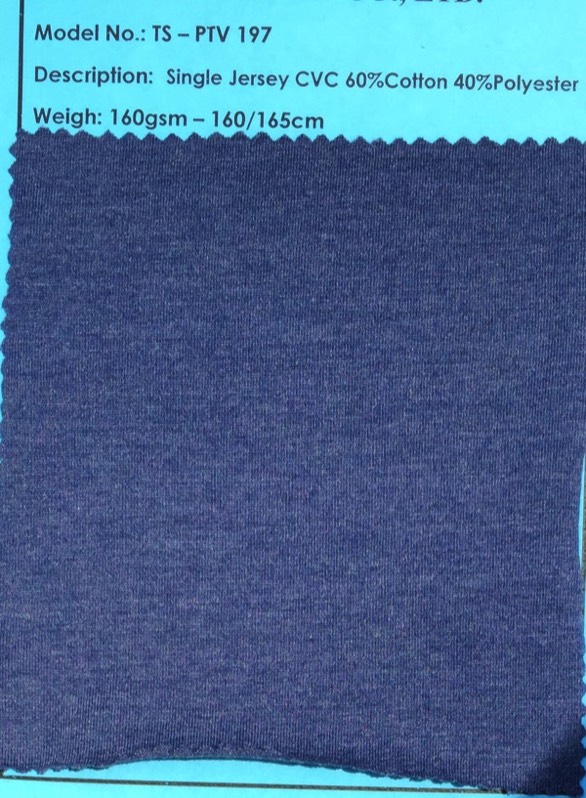 Single Jersey CVC Fabric