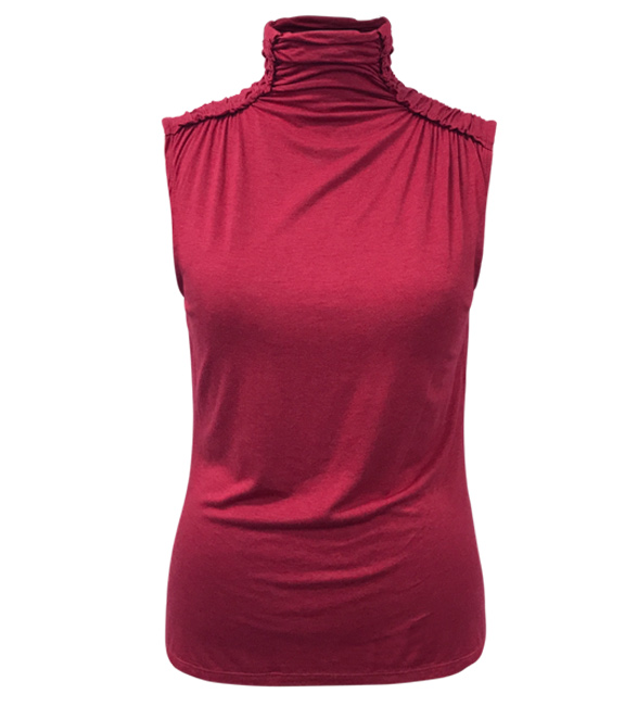 High neck sleeveless blouse/women
